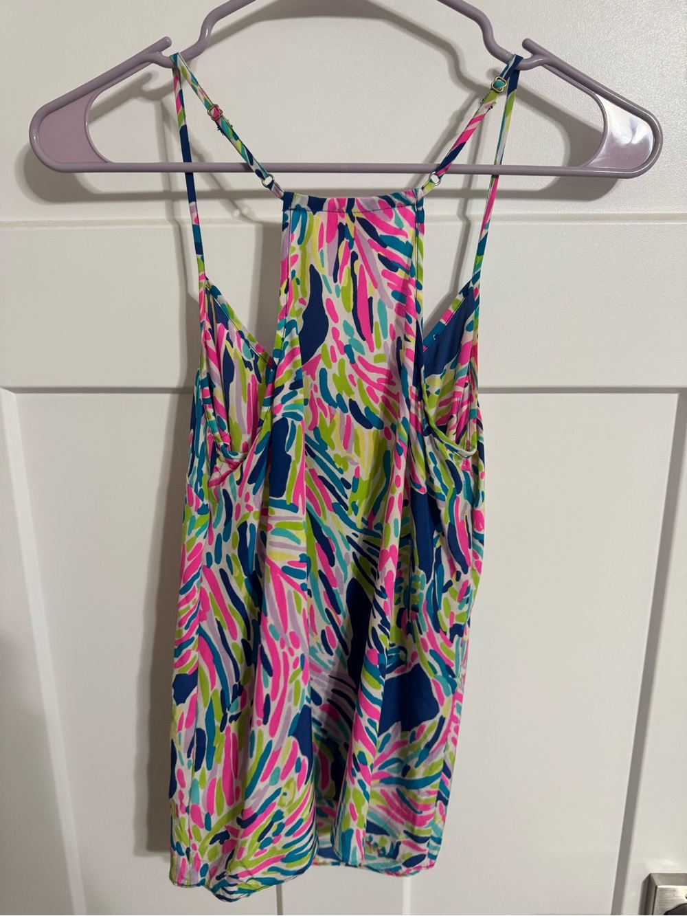 Lilly Pulitzer 100% Silk Cami Tank - “Dusk Print” XS - Picture 4 of 5